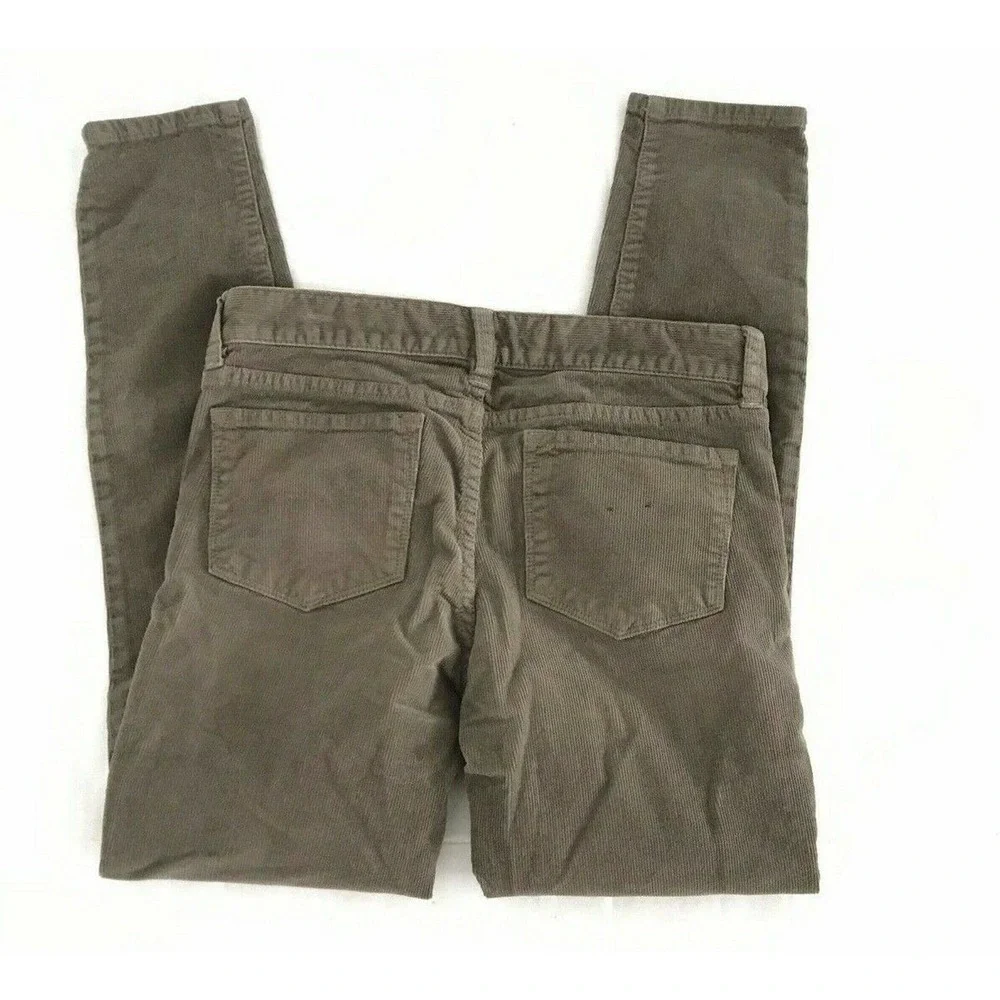 J Crew | Toothpick Corduroy Pants Size 24 Brown Ankle Straight Slim Fit